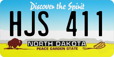 ND license plate HJS411