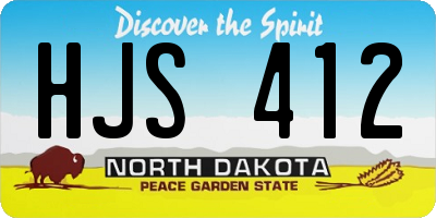 ND license plate HJS412