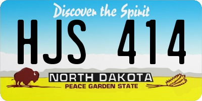 ND license plate HJS414