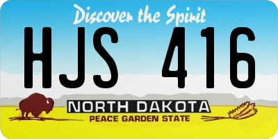 ND license plate HJS416