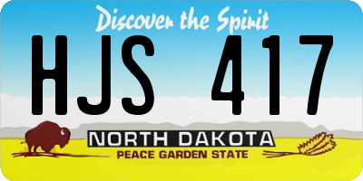 ND license plate HJS417
