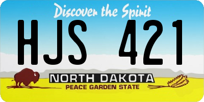 ND license plate HJS421