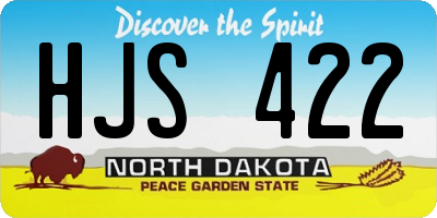 ND license plate HJS422