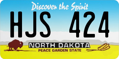 ND license plate HJS424