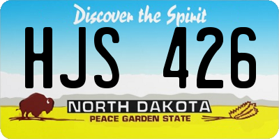 ND license plate HJS426