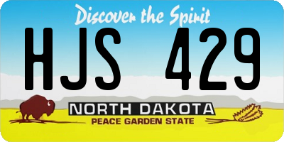ND license plate HJS429