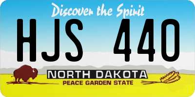 ND license plate HJS440