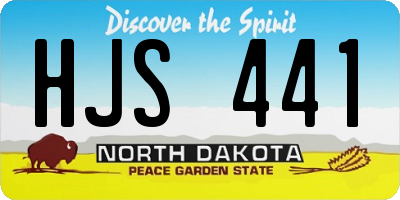 ND license plate HJS441