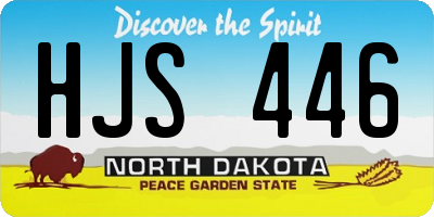 ND license plate HJS446