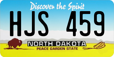 ND license plate HJS459