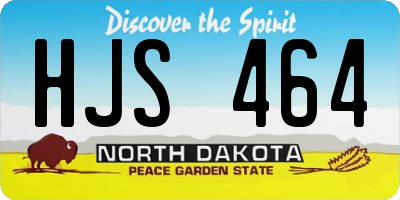 ND license plate HJS464