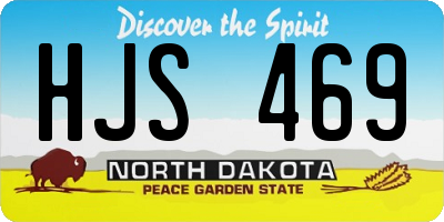 ND license plate HJS469