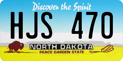 ND license plate HJS470