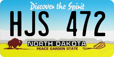 ND license plate HJS472