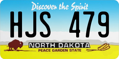 ND license plate HJS479