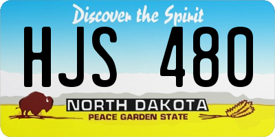 ND license plate HJS480