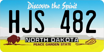 ND license plate HJS482