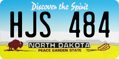 ND license plate HJS484