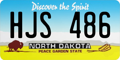 ND license plate HJS486
