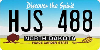 ND license plate HJS488