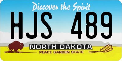 ND license plate HJS489