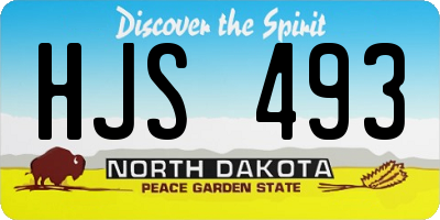 ND license plate HJS493