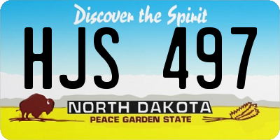 ND license plate HJS497