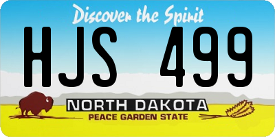 ND license plate HJS499