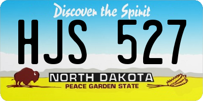ND license plate HJS527