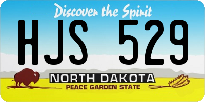 ND license plate HJS529