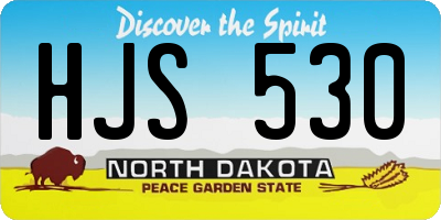 ND license plate HJS530
