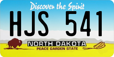 ND license plate HJS541