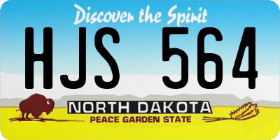 ND license plate HJS564