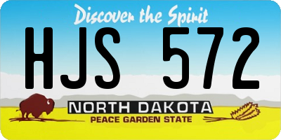 ND license plate HJS572