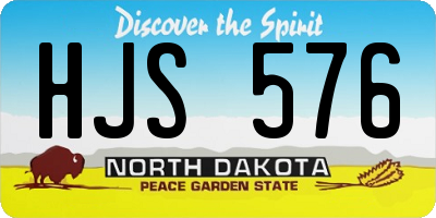 ND license plate HJS576