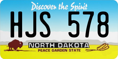 ND license plate HJS578
