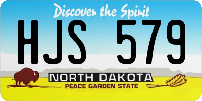 ND license plate HJS579