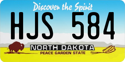 ND license plate HJS584