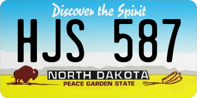 ND license plate HJS587