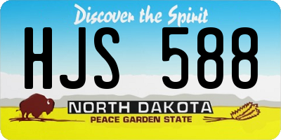 ND license plate HJS588