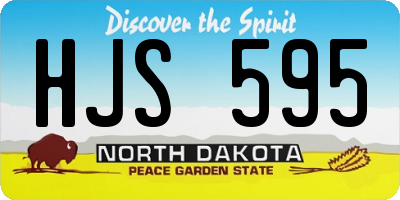 ND license plate HJS595
