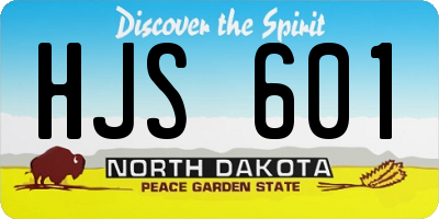 ND license plate HJS601