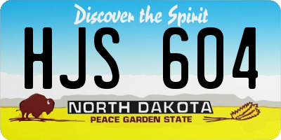 ND license plate HJS604