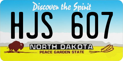 ND license plate HJS607