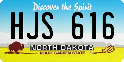 ND license plate HJS616