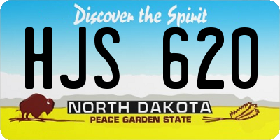ND license plate HJS620