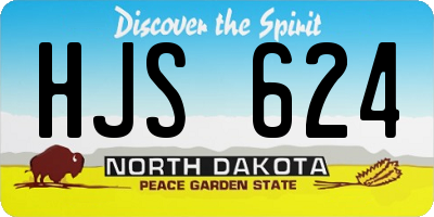 ND license plate HJS624