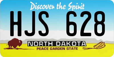 ND license plate HJS628