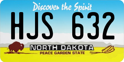 ND license plate HJS632