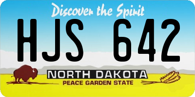 ND license plate HJS642